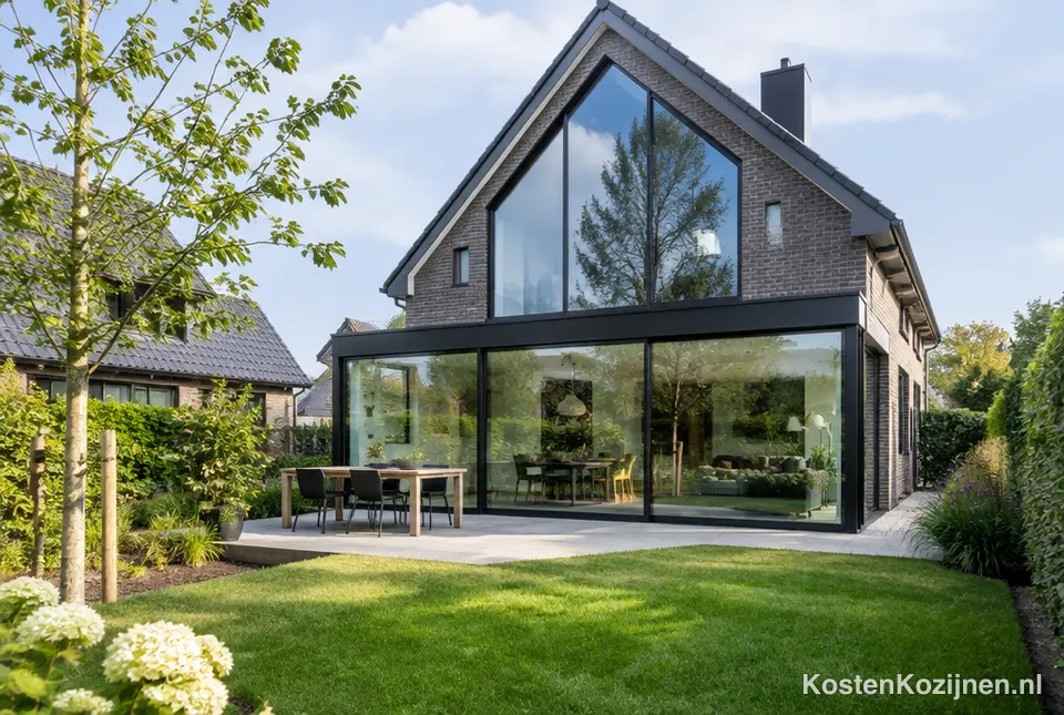 Moderne woning met aluminium kozijnen