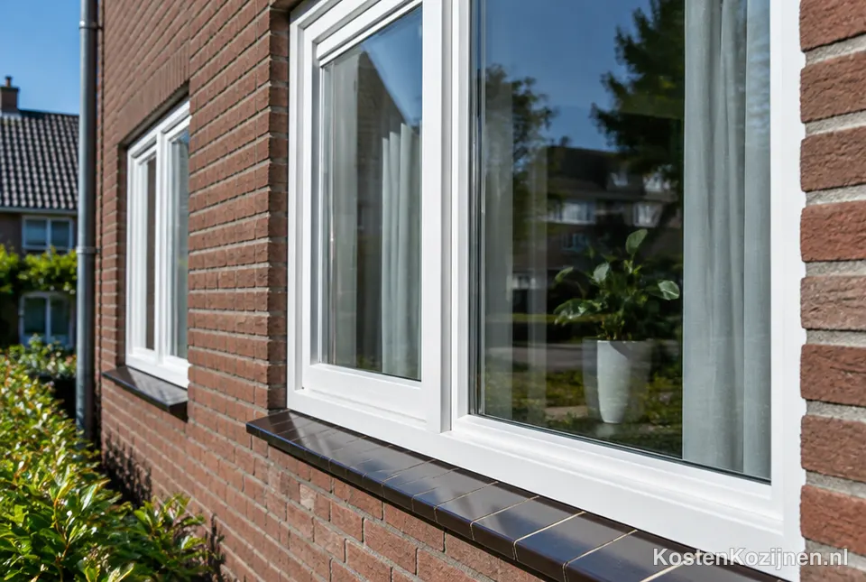 Woning met nieuwe kunststof kozijnen